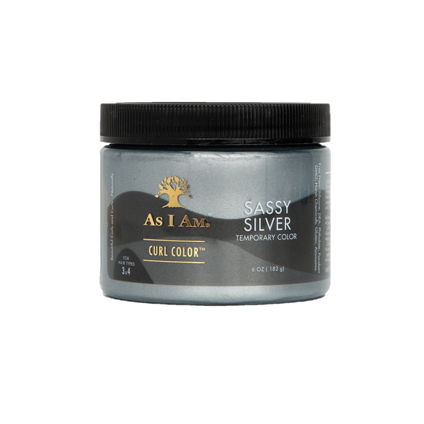 As I Am Curl Color - Sassy Silver - 6 ounce - Color & Curling Gel - Temporary Color - Vegan & Cruelty Free