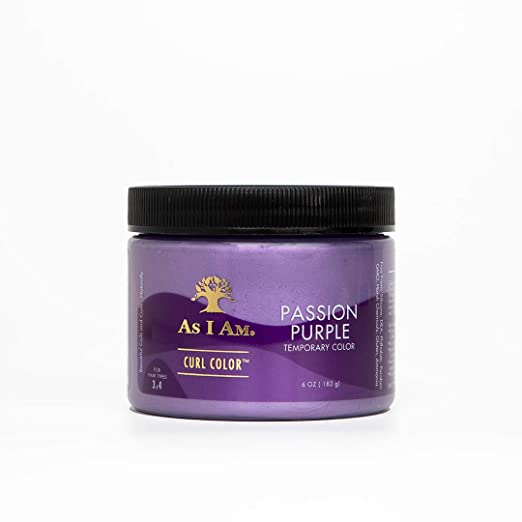 As I Am Curl Color - Passion Purple - 6 ounce - Color & Curling Gel - Temporary Color - Vegan & Cruelty Free