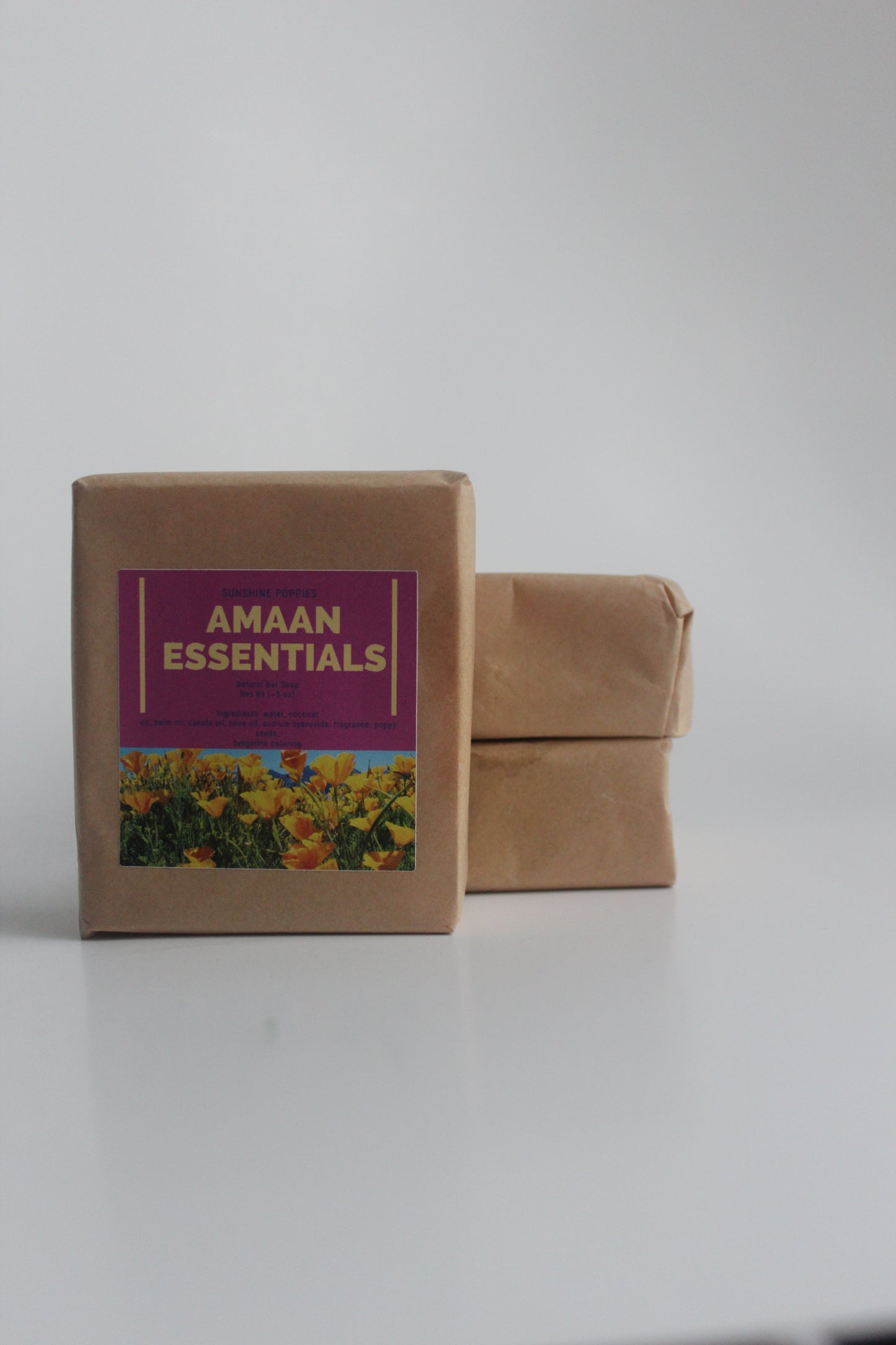 Amaan Essential Natural Bar Soap Sunshine Poppies